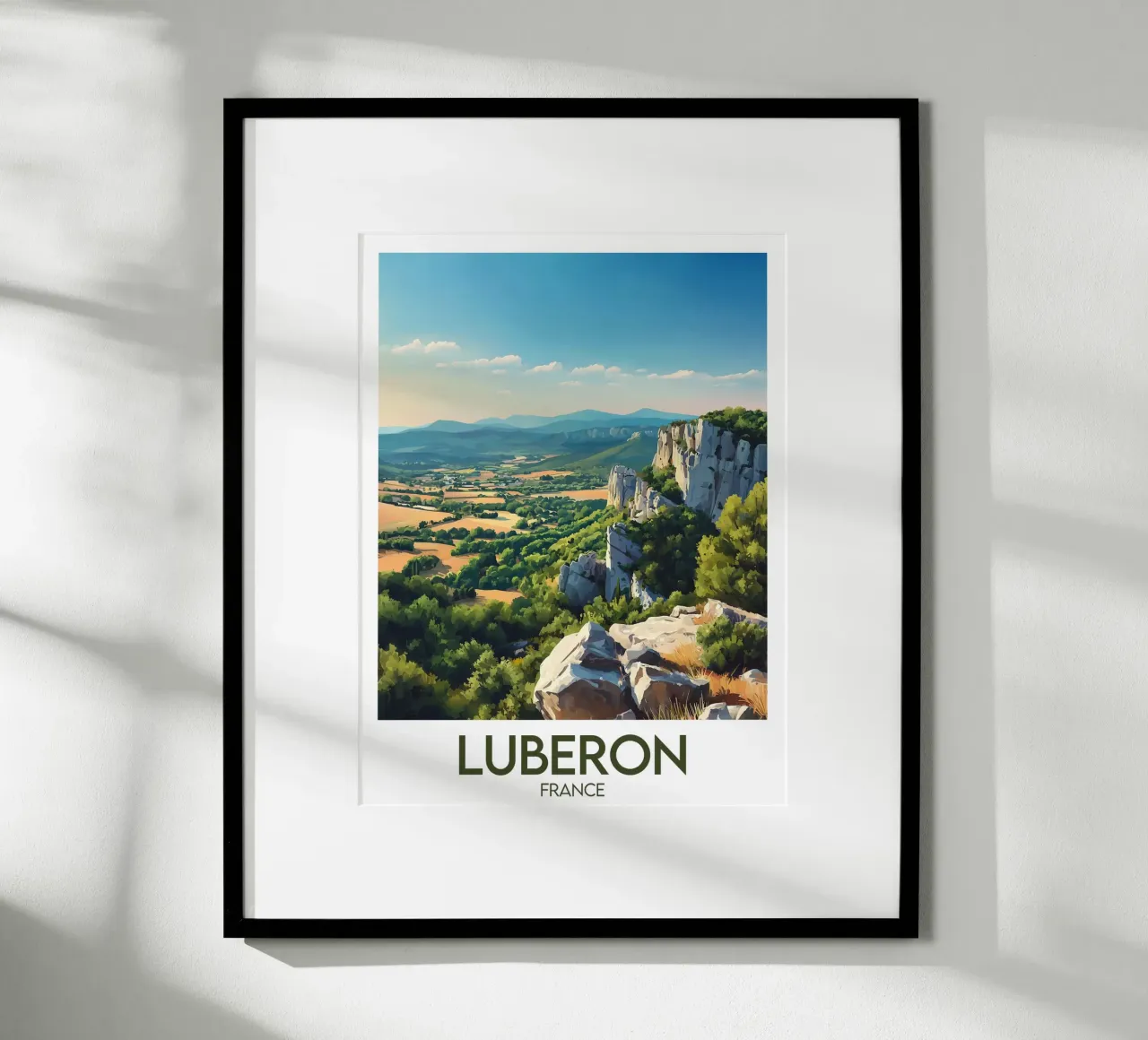 Affiche Luberon poster con telaio in plastica da Frame the World