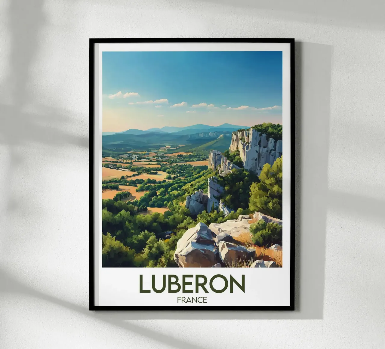 Affiche Luberon poster con telaio in plastica da Frame the World
