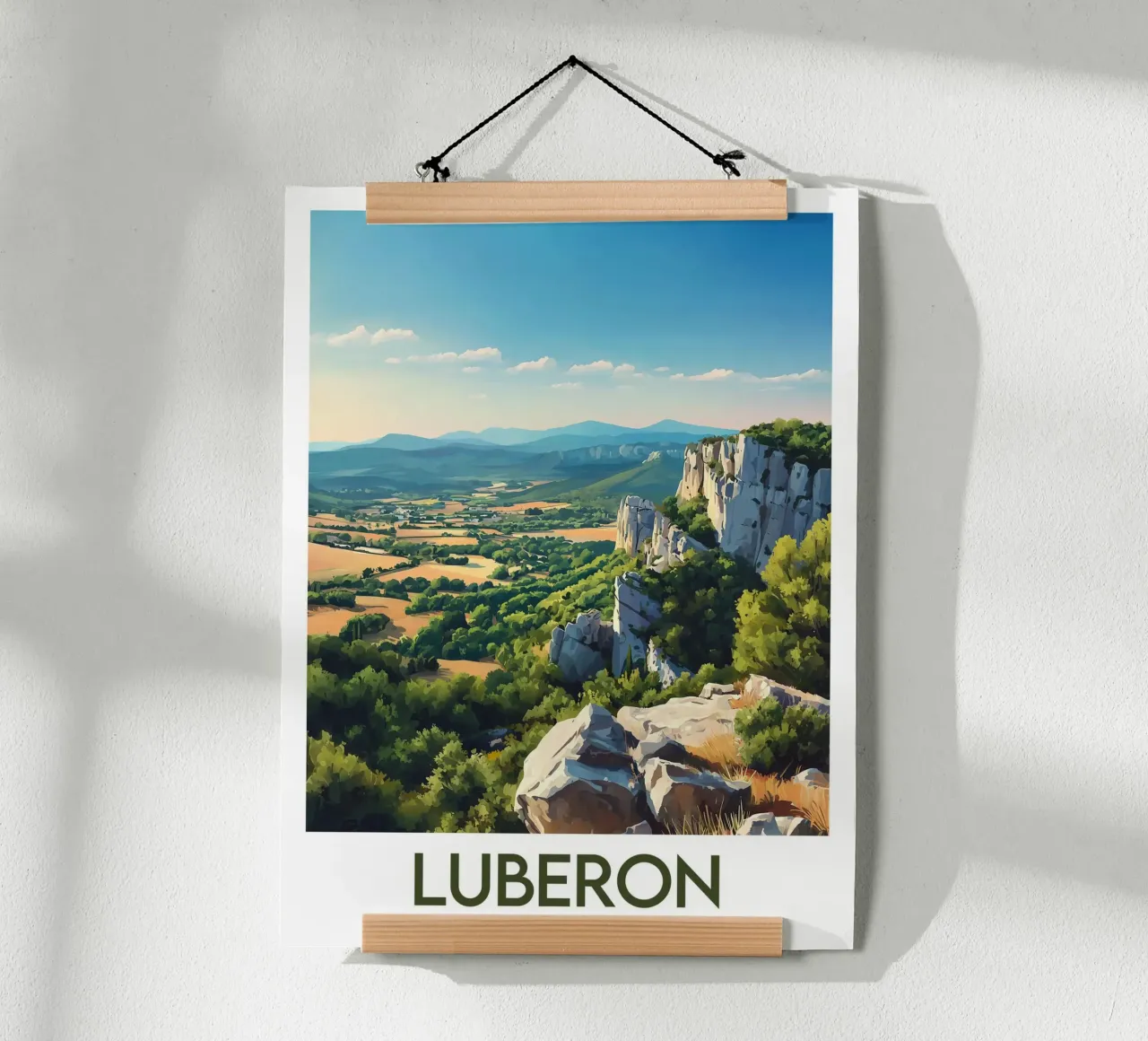 Affiche Luberon poster con telaio in plastica da Frame the World