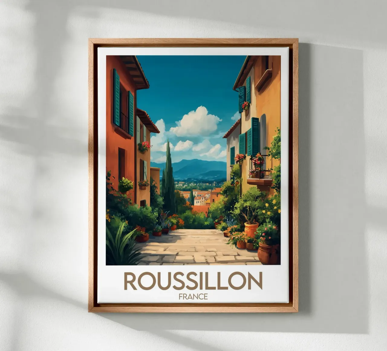 Affiche Roussillon tela con Cornice a cassetta da Frame the World