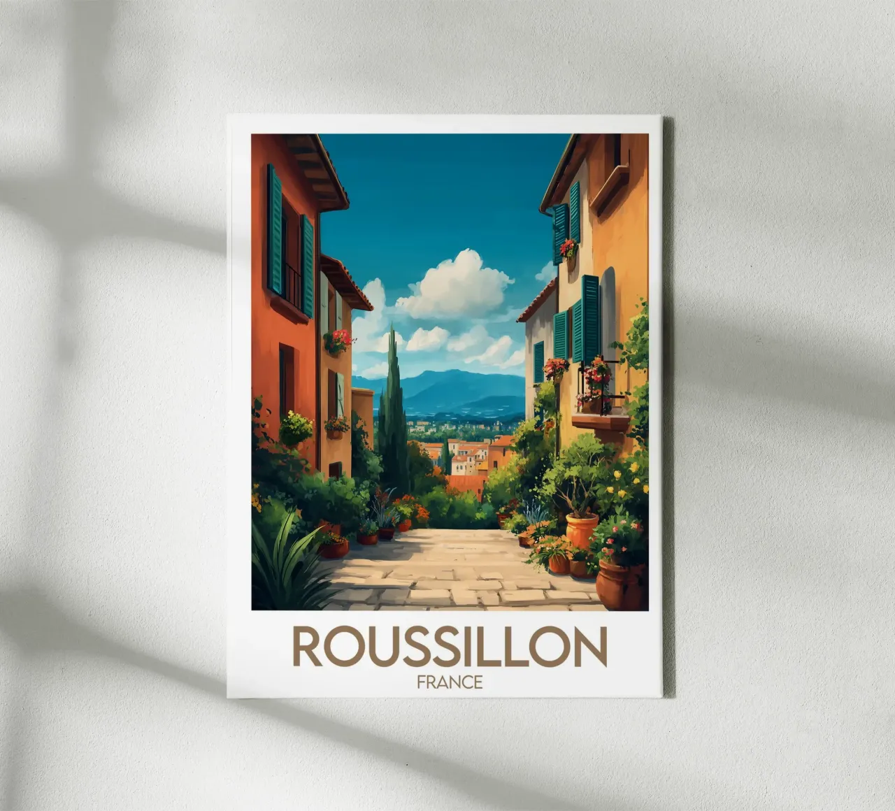 Affiche Roussillon tela con Cornice a cassetta da Frame the World
