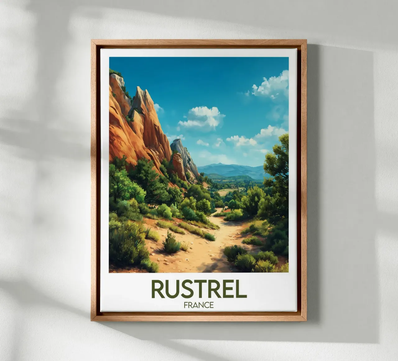 Affiche Rustrel tela con Cornice a cassetta da Frame the World