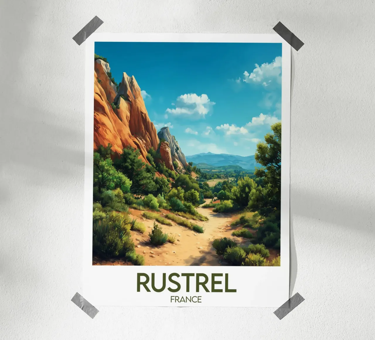Affiche Rustrel poster con telaio in plastica da Frame the World