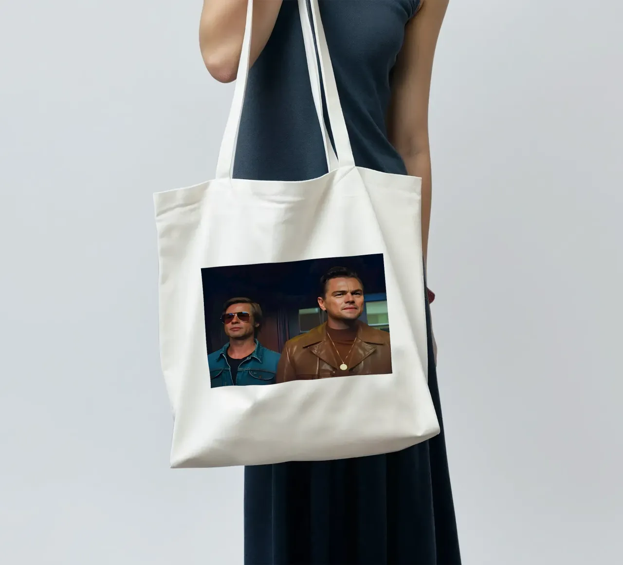 Cliff &  Rick Dalton borsa in juta da Low poly art