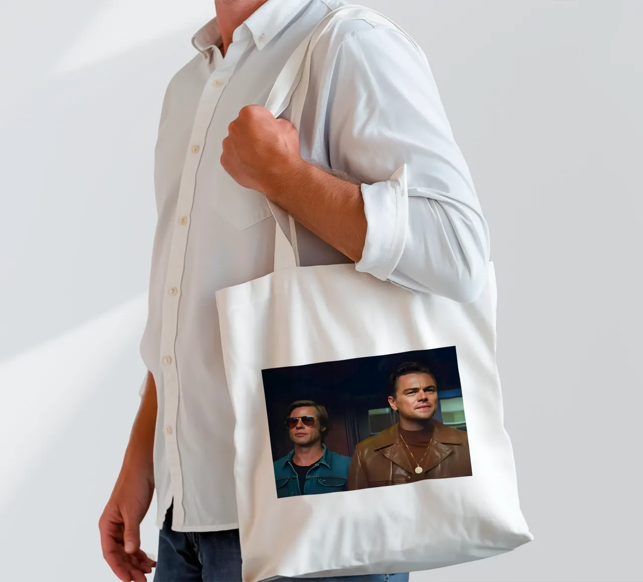 Cliff &  Rick Dalton borsa in juta da Low poly art