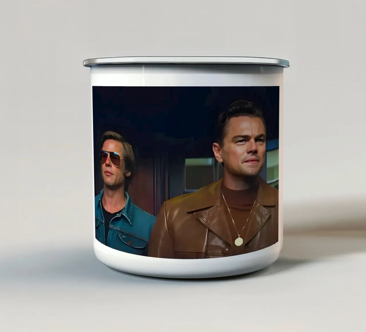 Cliff &  Rick Dalton tazza in smalto da Low poly art