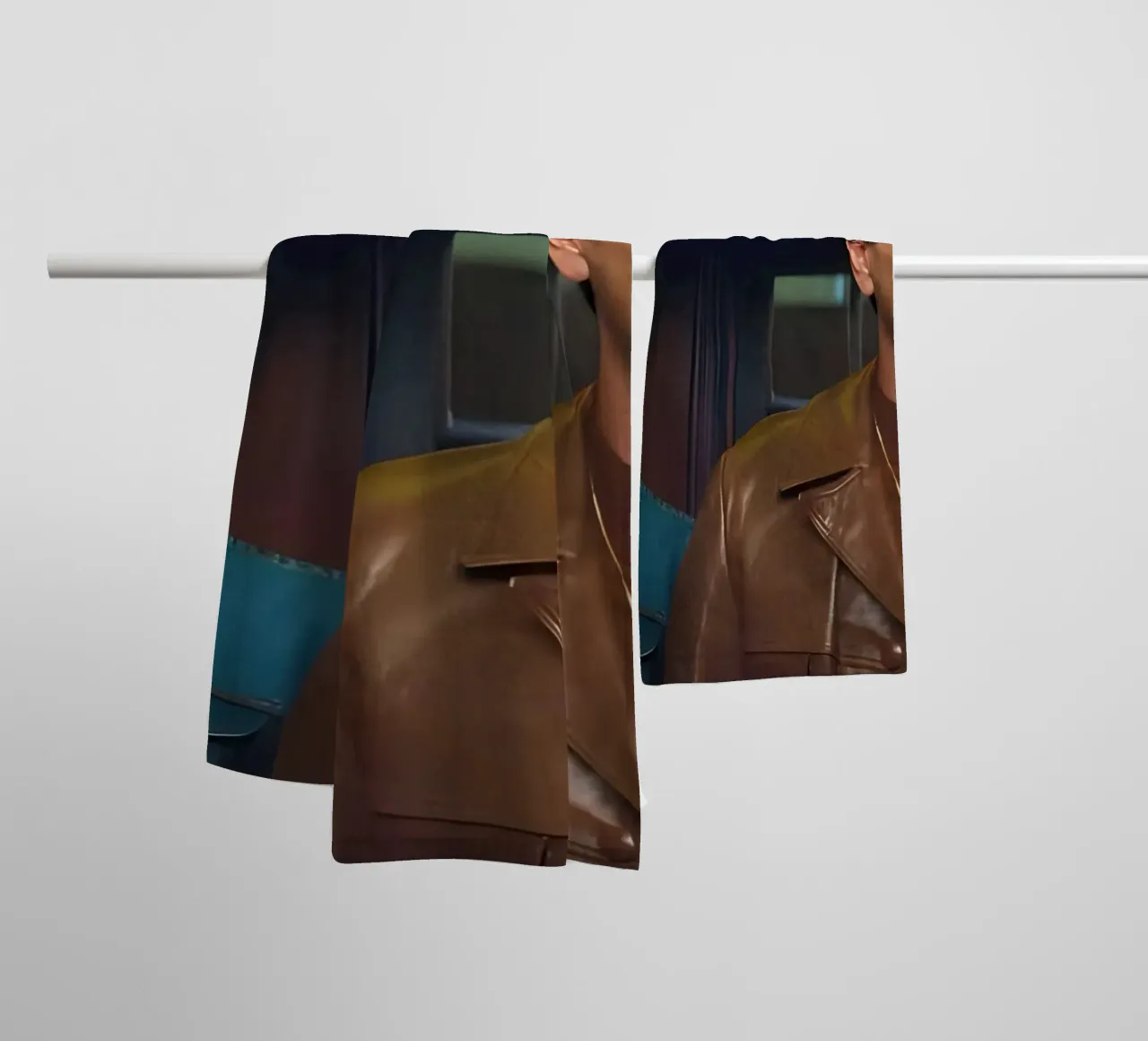 Cliff &  Rick Dalton asciugamano da bagno da Low poly art