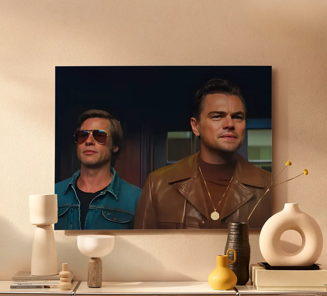 Cliff &  Rick Dalton alluminio dibond da Low poly art