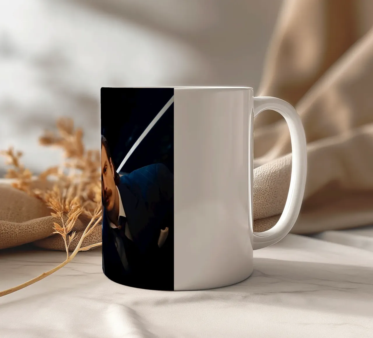 Lemon & Tangerine tazza in ceramica da Low poly art