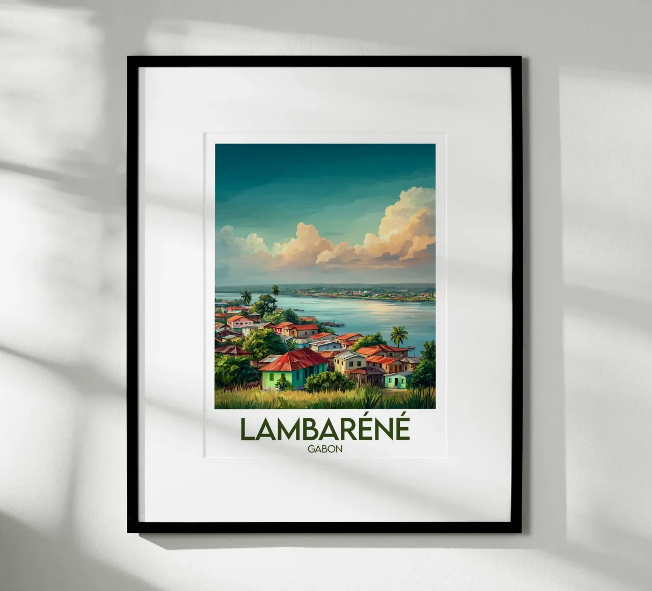 Poster di Lambaréné poster con telaio in plastica da Frame the World