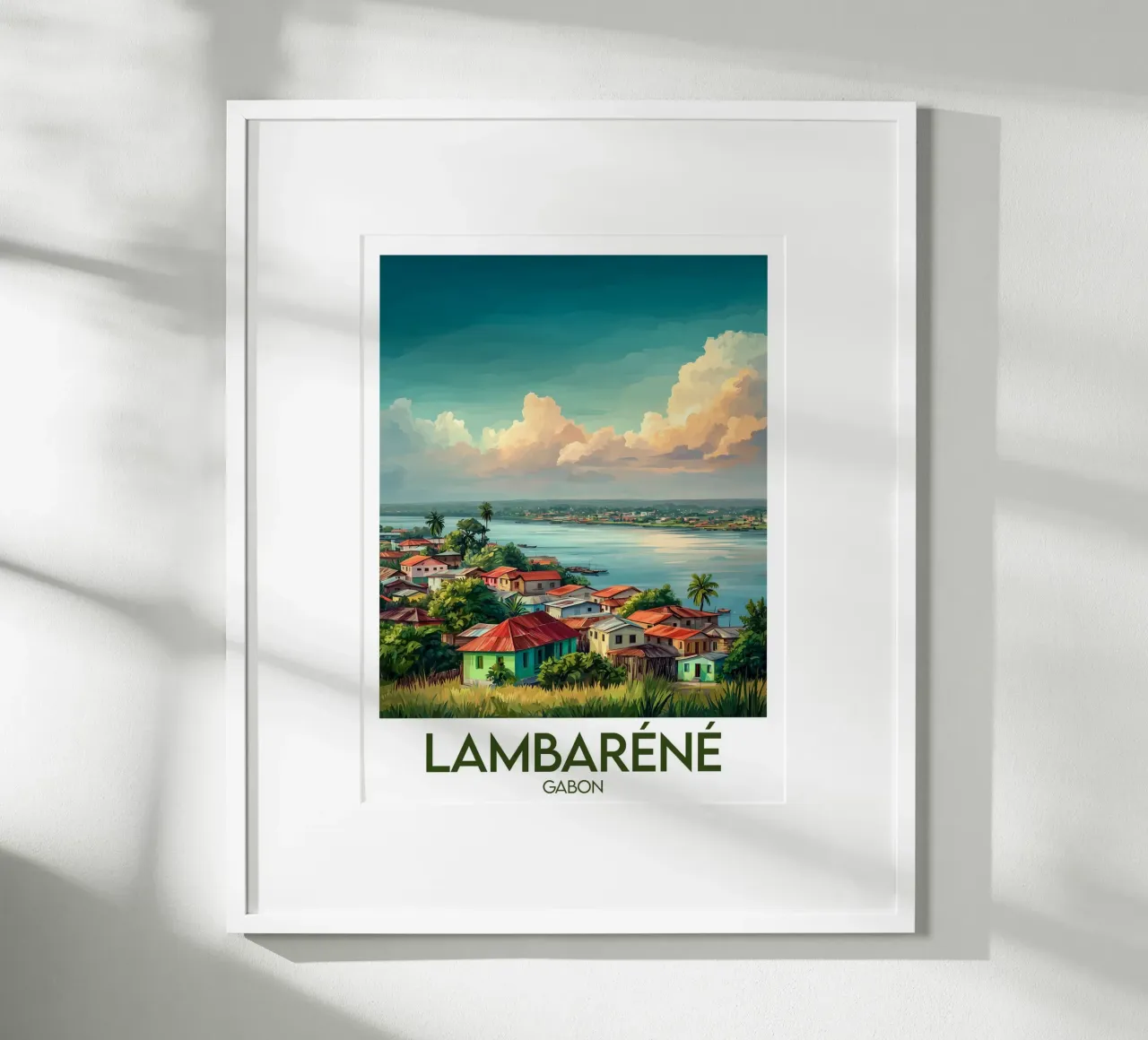 Poster di Lambaréné poster con telaio in plastica da Frame the World