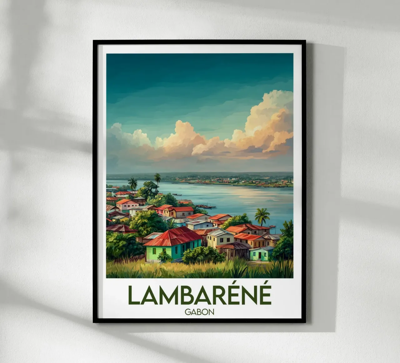 Poster di Lambaréné poster con telaio in plastica da Frame the World