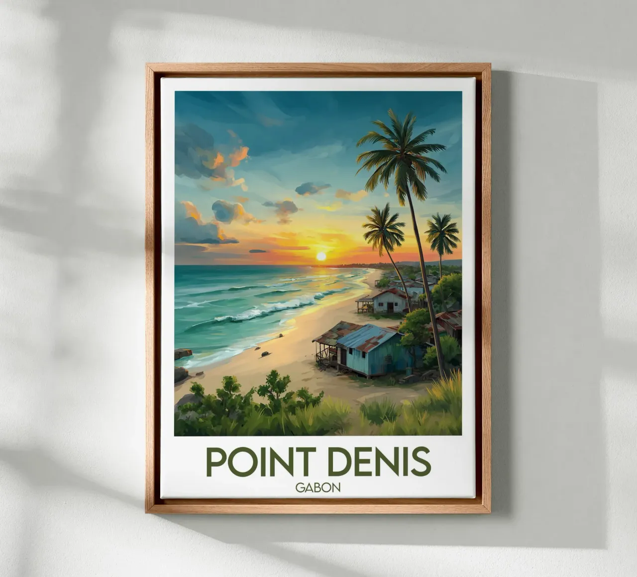 Poster Point Denis tela con Cornice a cassetta da Frame the World