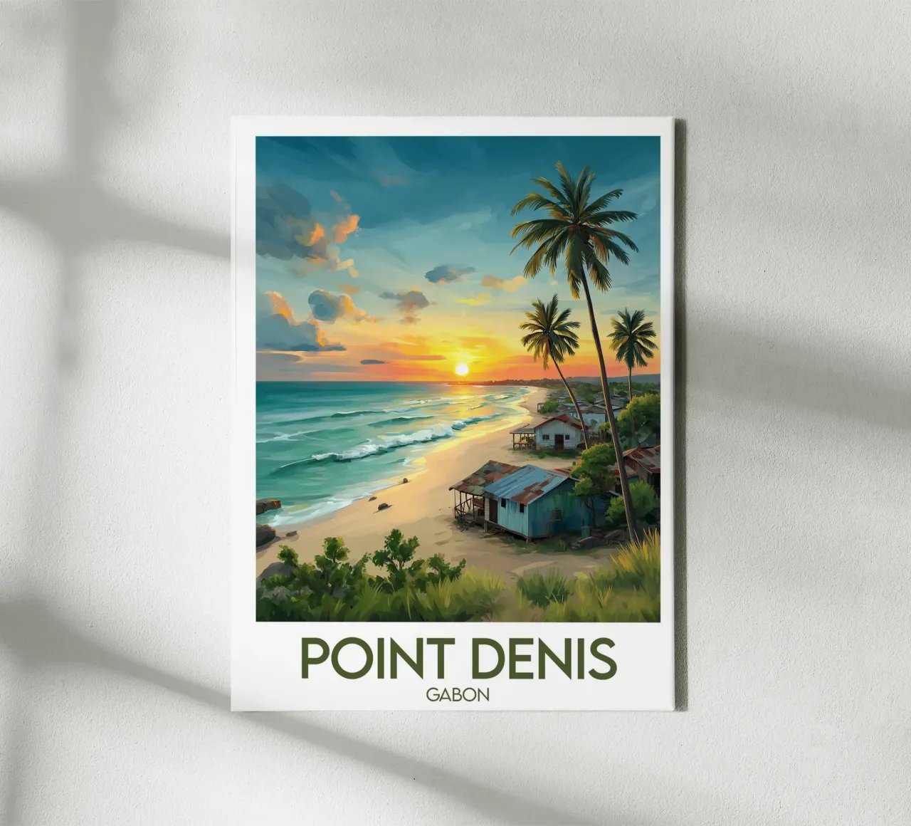 Poster Point Denis tela con Cornice a cassetta da Frame the World