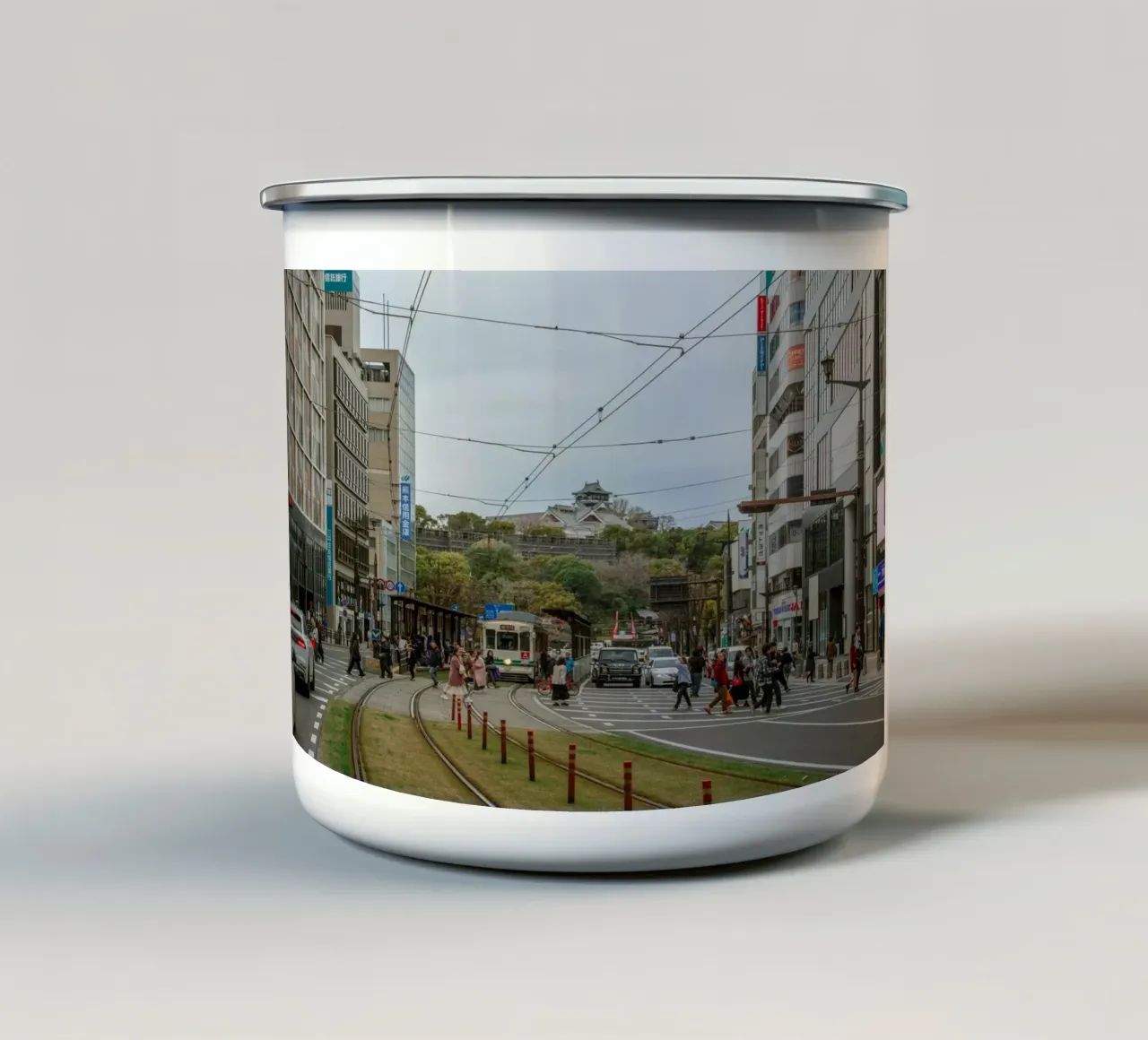 Castello di Kumamoto, Giappone tazza in smalto da Marcel Bisig