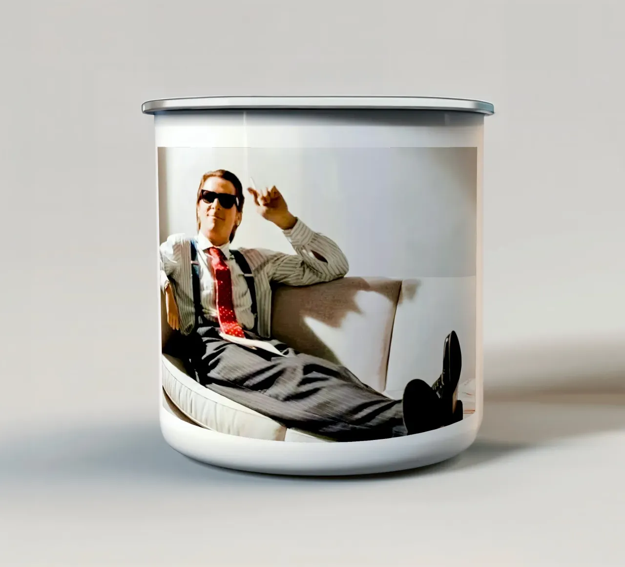 Patrick Bateman tazza in smalto da Low poly art