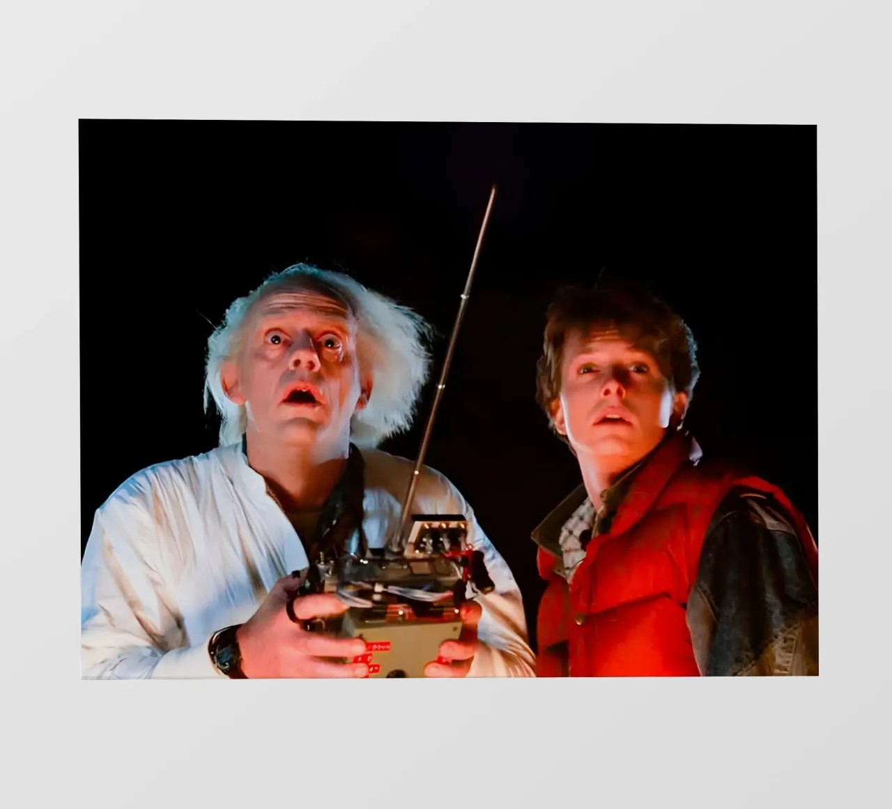 Marty & Doc pellicola backlit da Low poly art