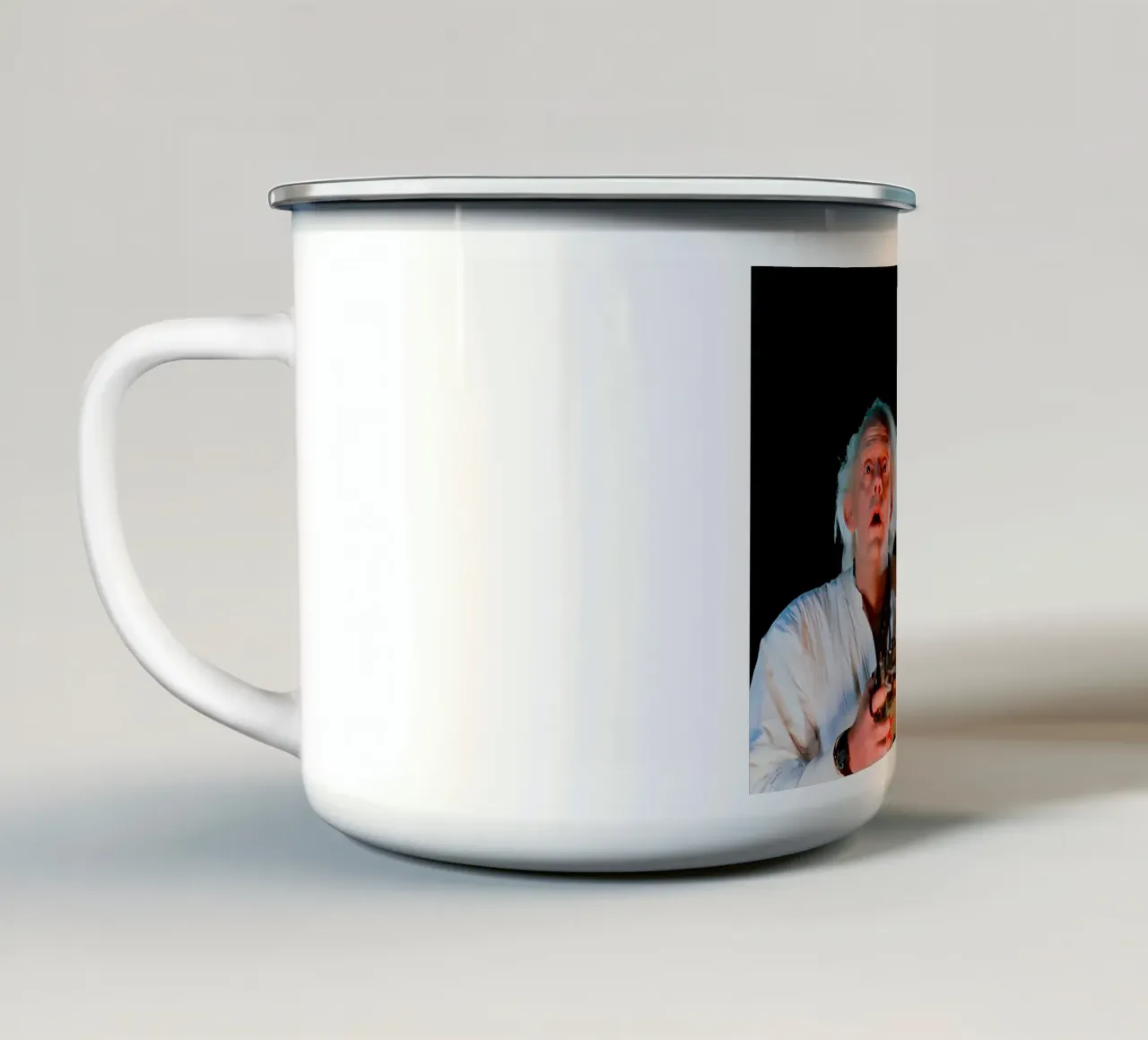 Marty & Doc tazza in smalto da Low poly art