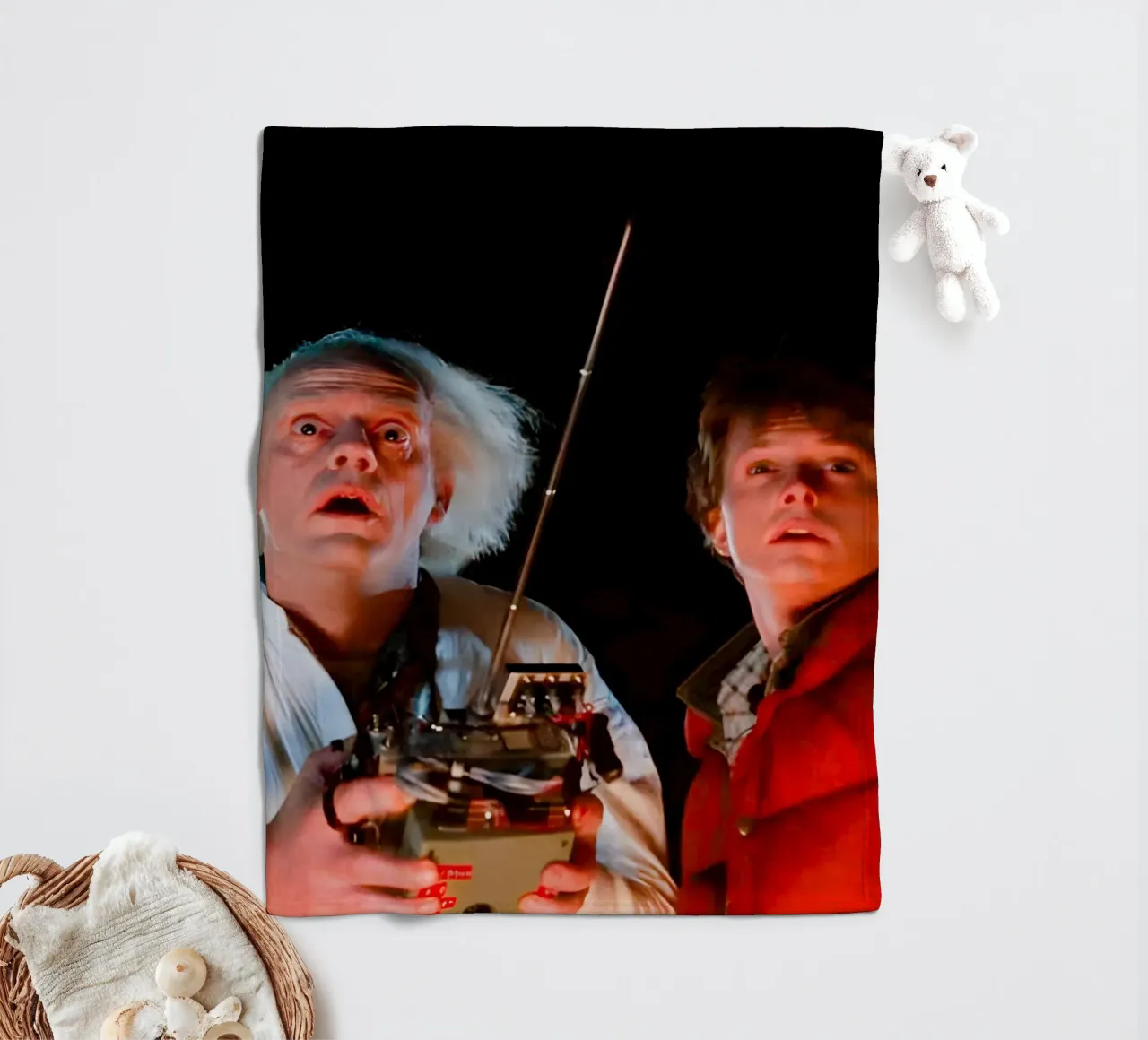 Marty & Doc coperta in pile da Low poly art
