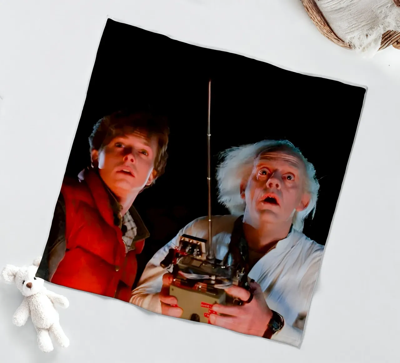 Marty & Doc coperta in pile da Low poly art