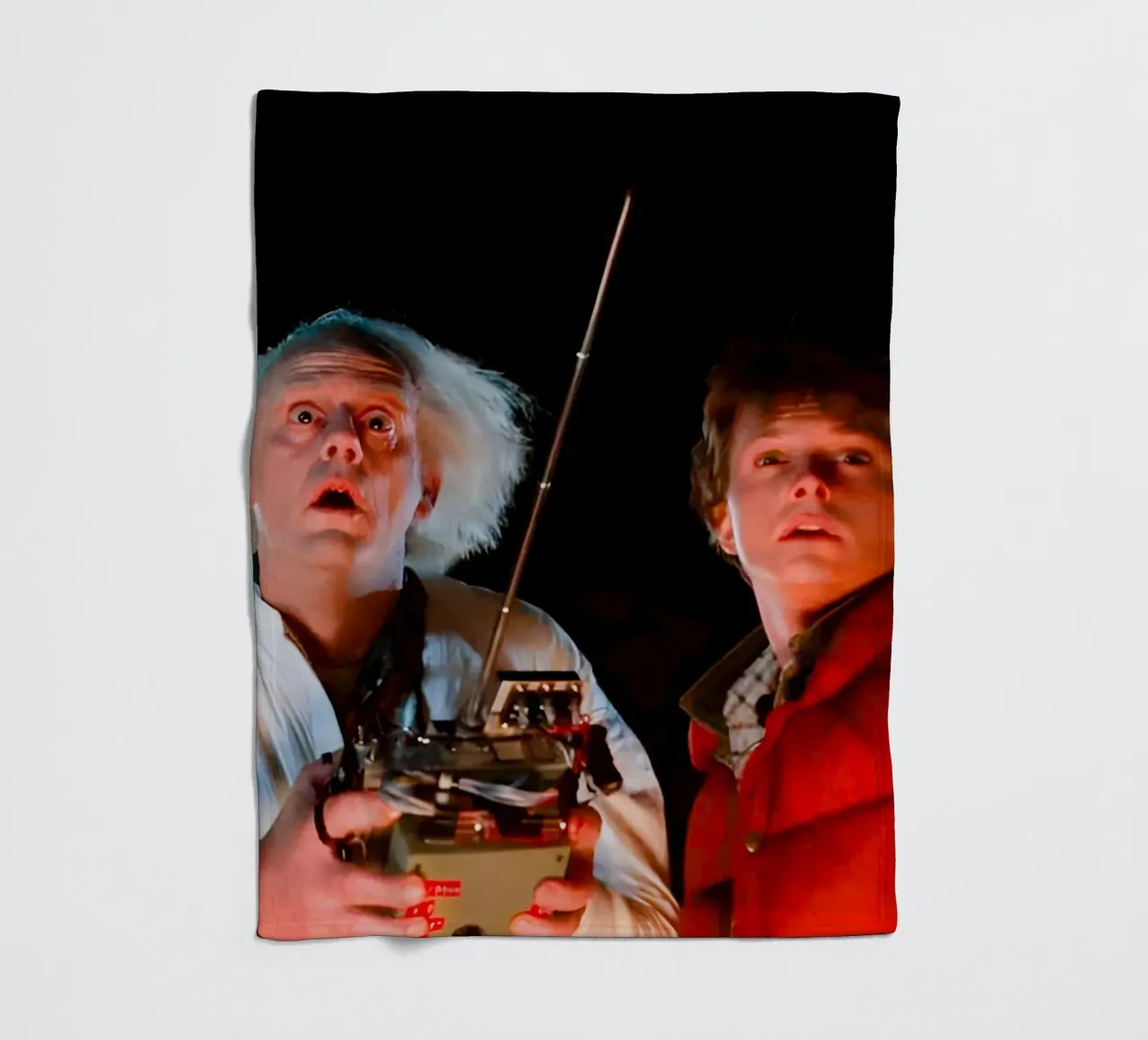 Marty & Doc coperta in pile da Low poly art