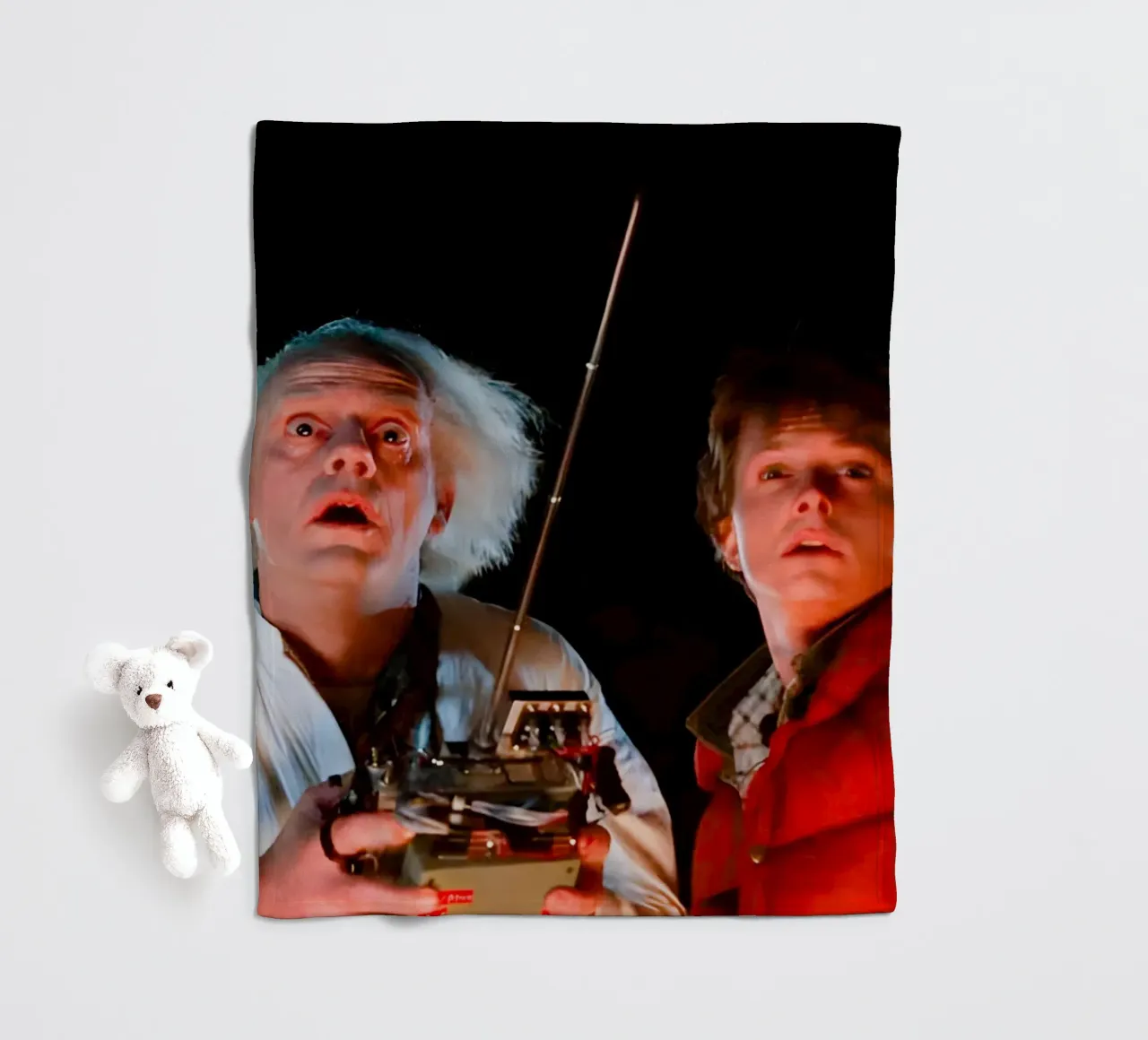 Marty & Doc coperta in pile da Low poly art