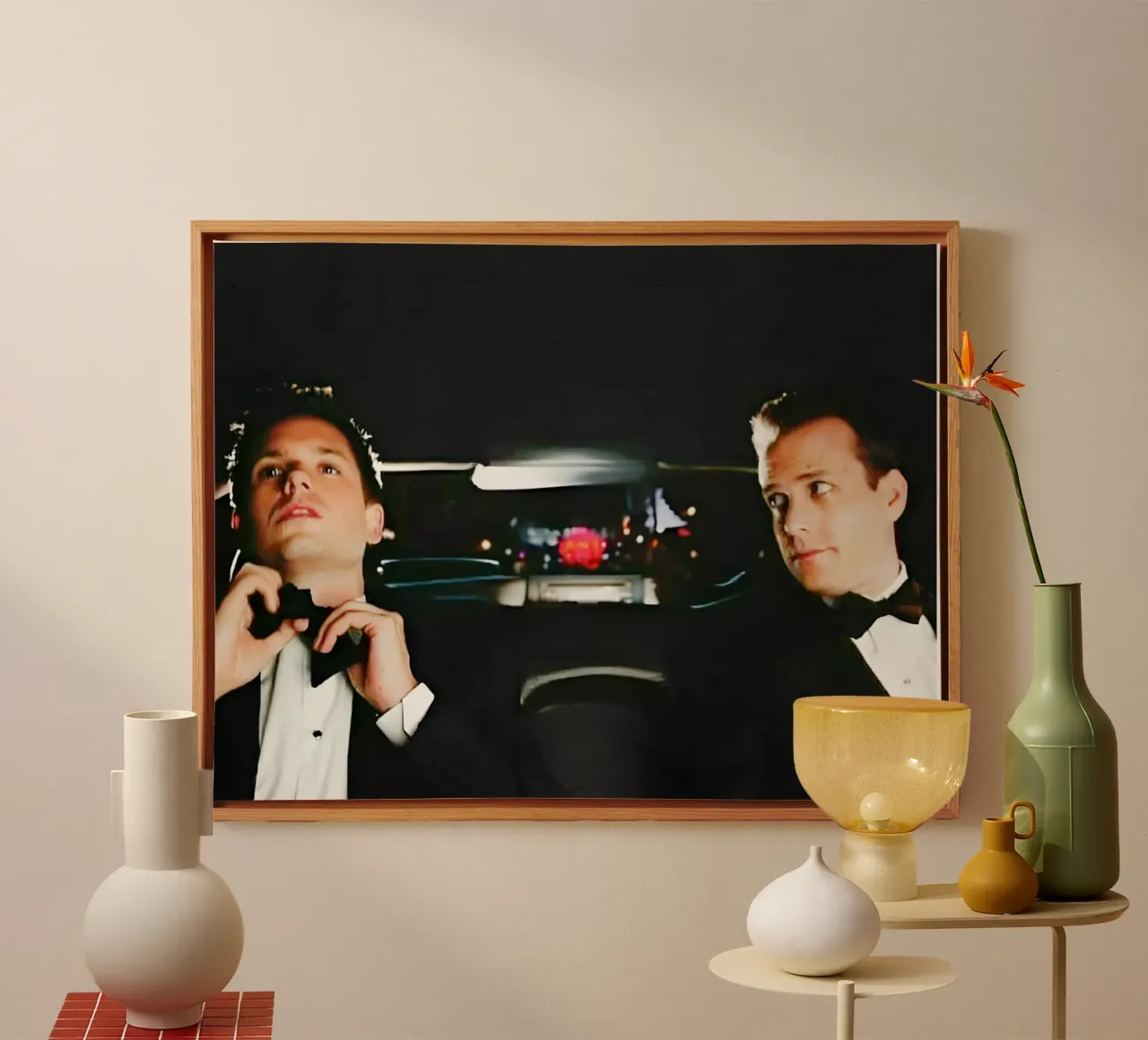 Mike & Harvey tela con Cornice a cassetta da Low poly art