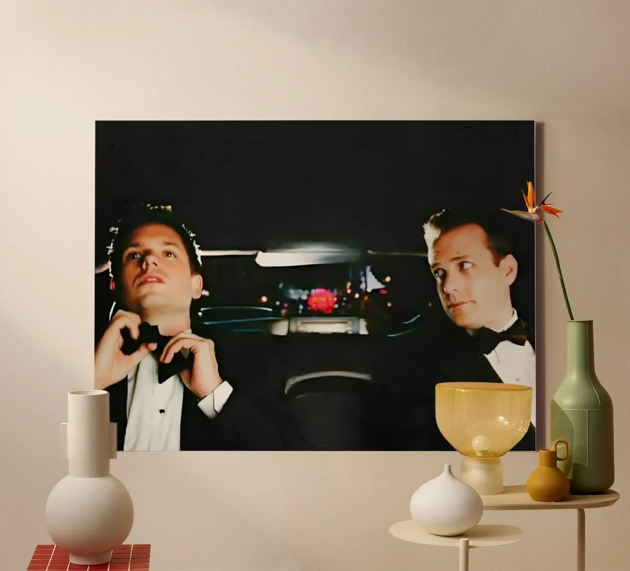 Mike & Harvey tela con Cornice a cassetta da Low poly art