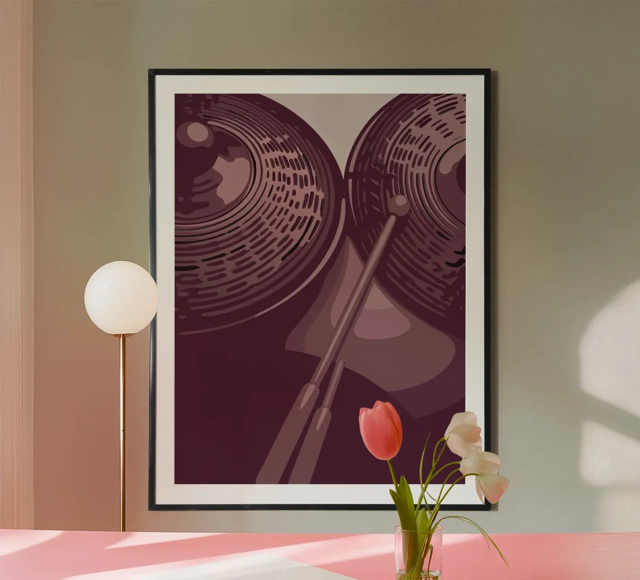 Cimbali poster con telaio in plastica da MUSIC EDITION