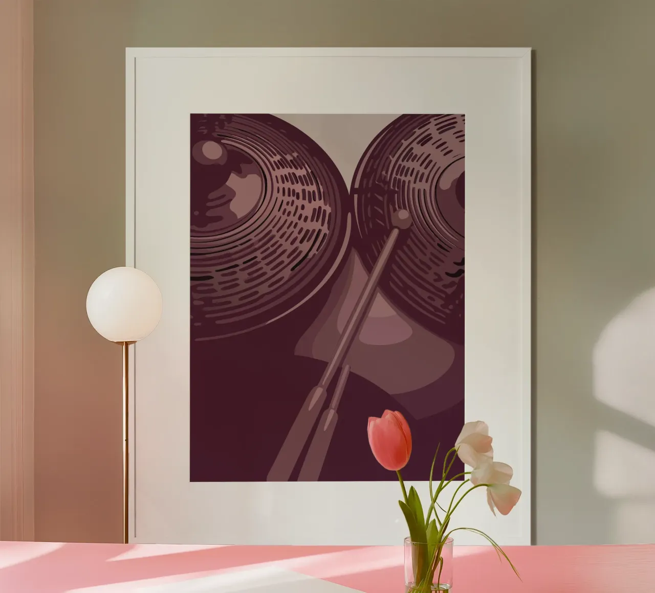 Cimbali poster con telaio in plastica da MUSIC EDITION