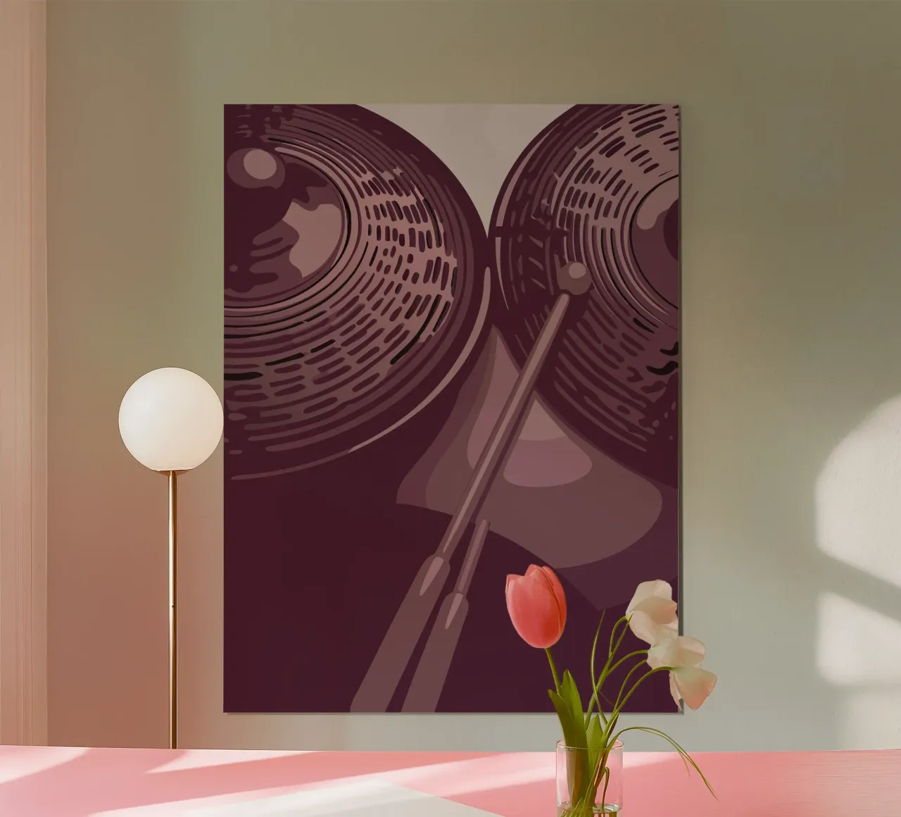 Cimbali poster con telaio in plastica da MUSIC EDITION