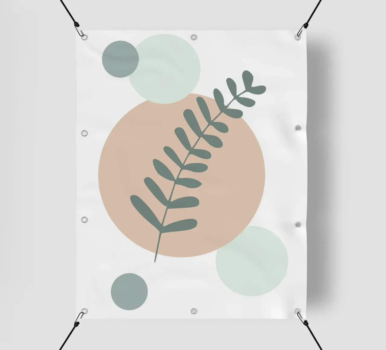 Ethereal Leaf Geometry telo in pvc da vintageshop