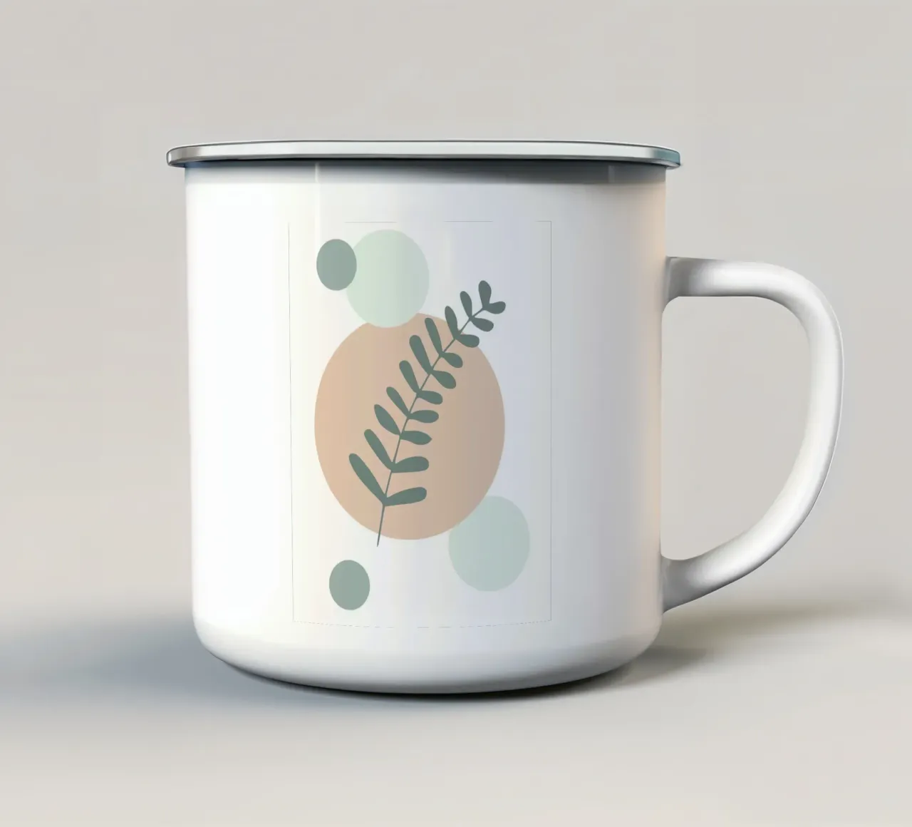 Ethereal Leaf Geometry tazza in smalto da vintageshop