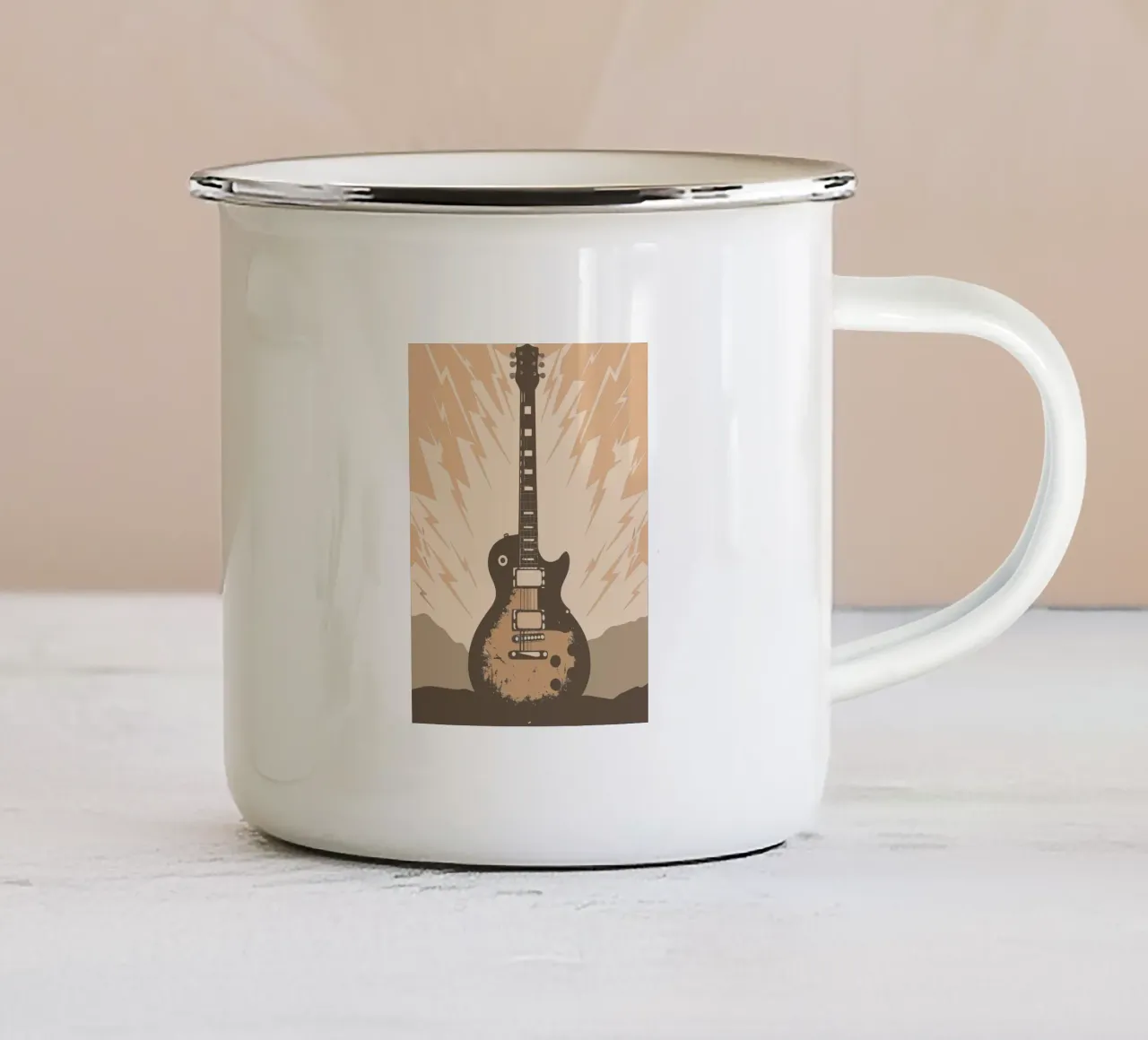Chitarra rock tazza in smalto da MUSIC EDITION