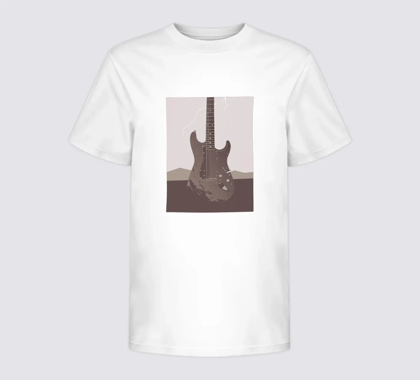Guitar and Lightning kids t-shirt by MUSIC EDITION