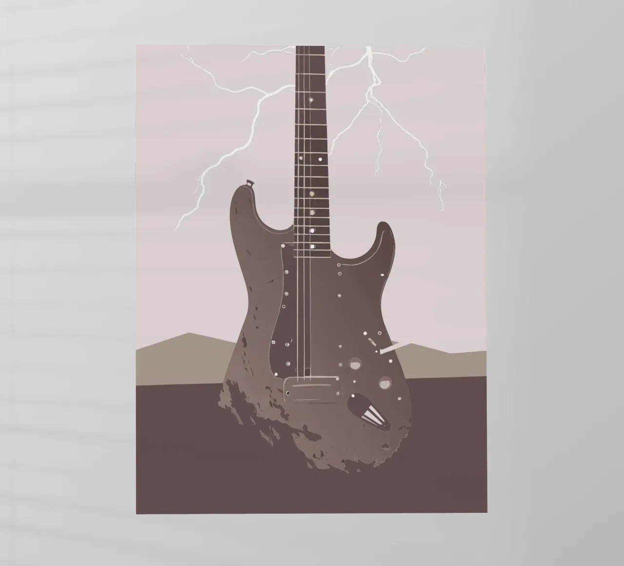 Chitarra e fulmini pellicola backlit da MUSIC EDITION