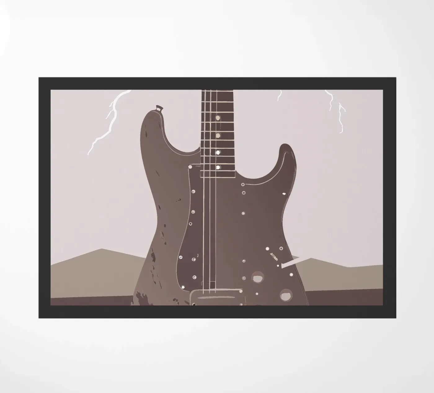 Guitar and Lightning Fußmatte von MUSIC EDITION