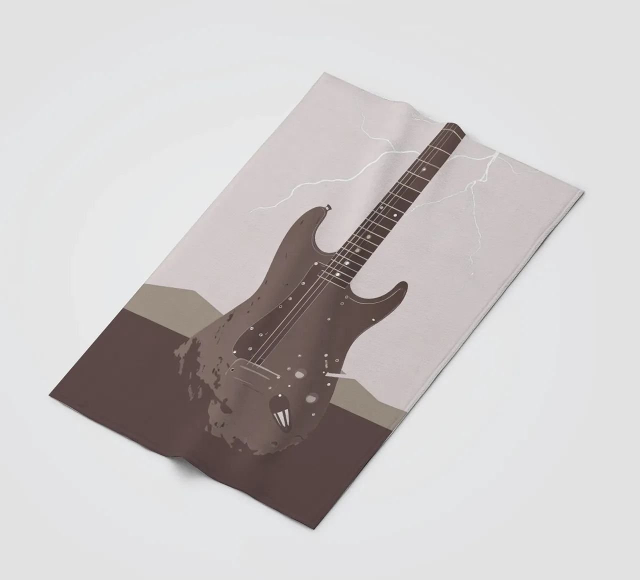 Chitarra e fulmini coperta in pile da MUSIC EDITION