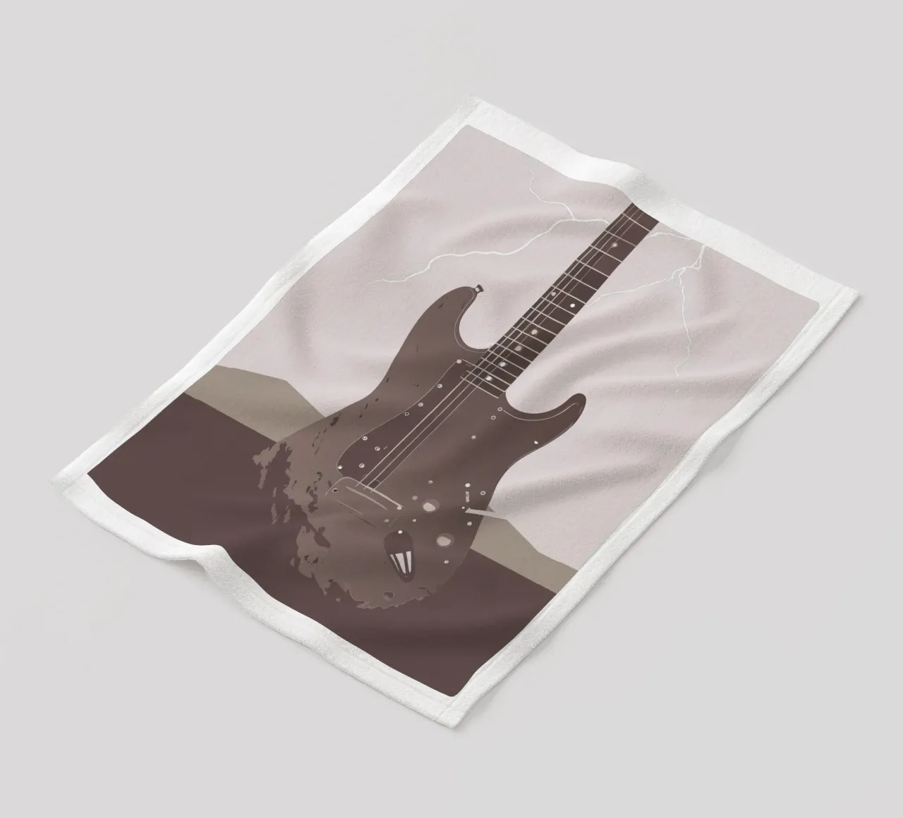 Chitarra e fulmini coperta in pile da MUSIC EDITION