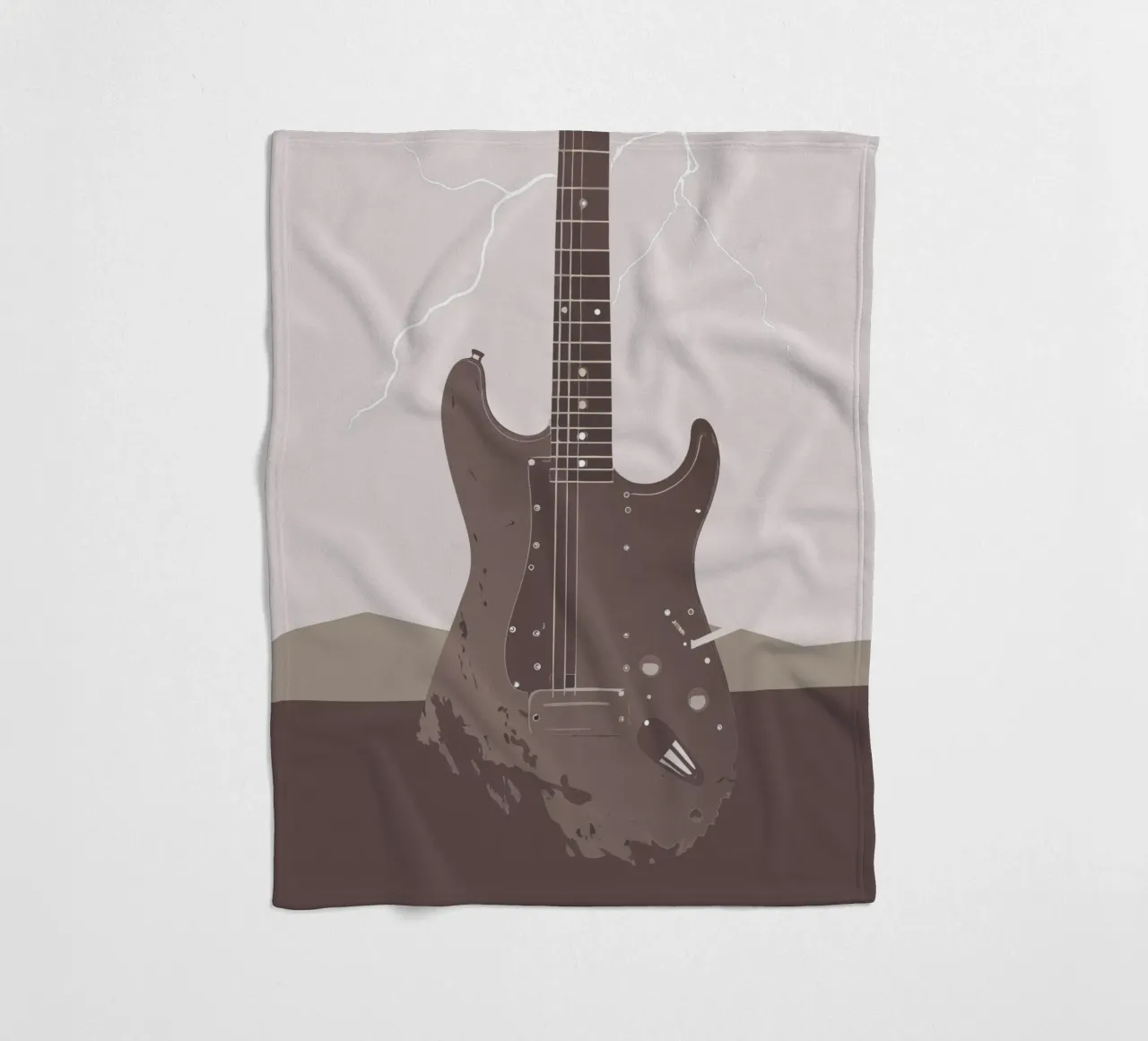 Chitarra e fulmini coperta in pile da MUSIC EDITION