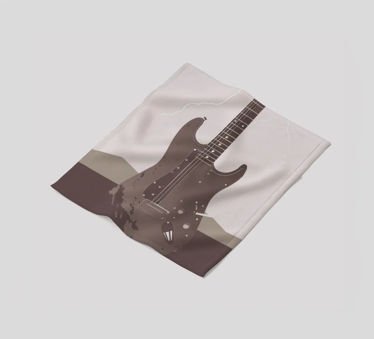 Chitarra e fulmini coperta in pile da MUSIC EDITION