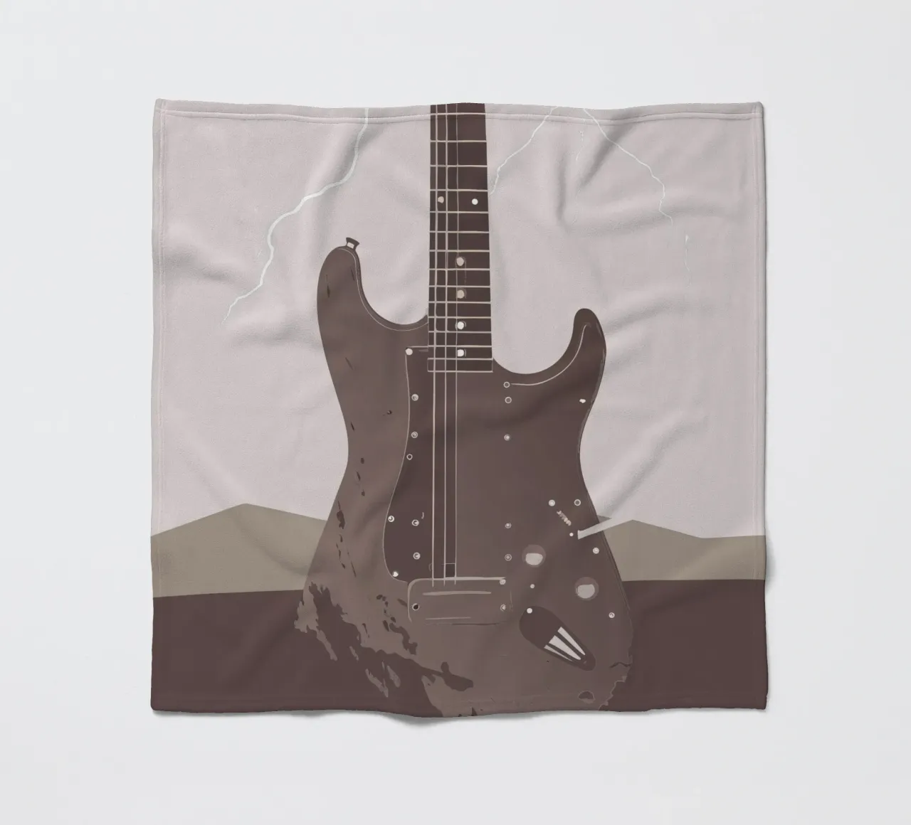 Chitarra e fulmini coperta in pile da MUSIC EDITION