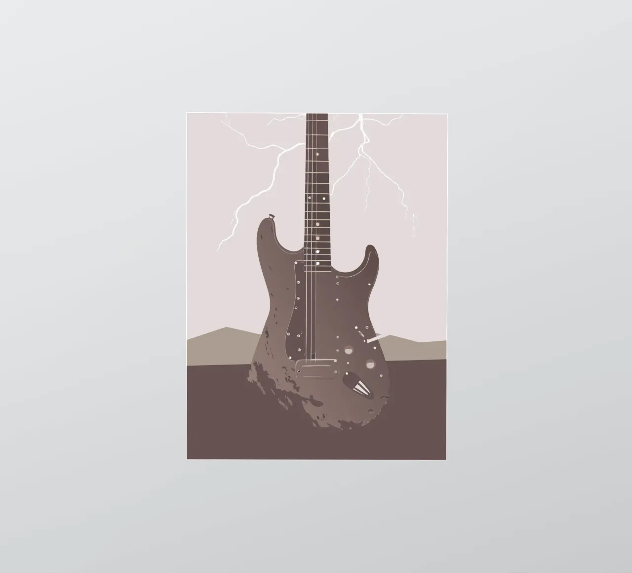 Chitarra e fulmini adesivo da MUSIC EDITION