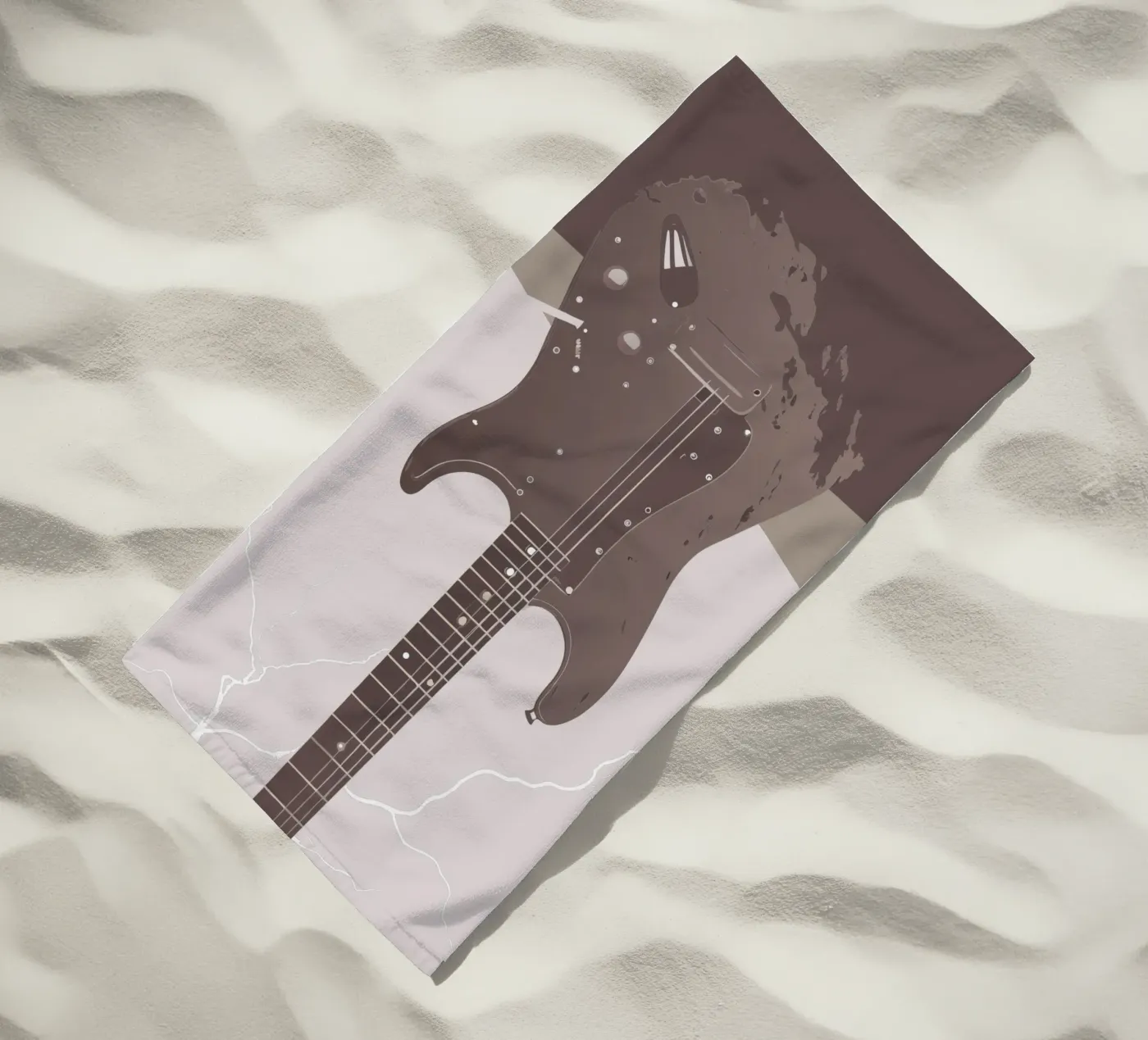 Guitar and Lightning Strandtuch von MUSIC EDITION