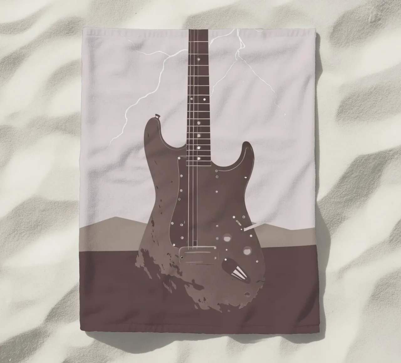 Chitarra e fulmini telo mare da MUSIC EDITION