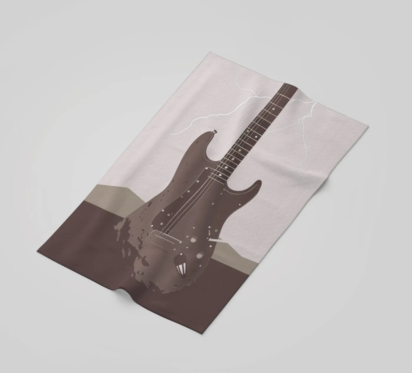 Guitar and Lightning Strandtuch von MUSIC EDITION