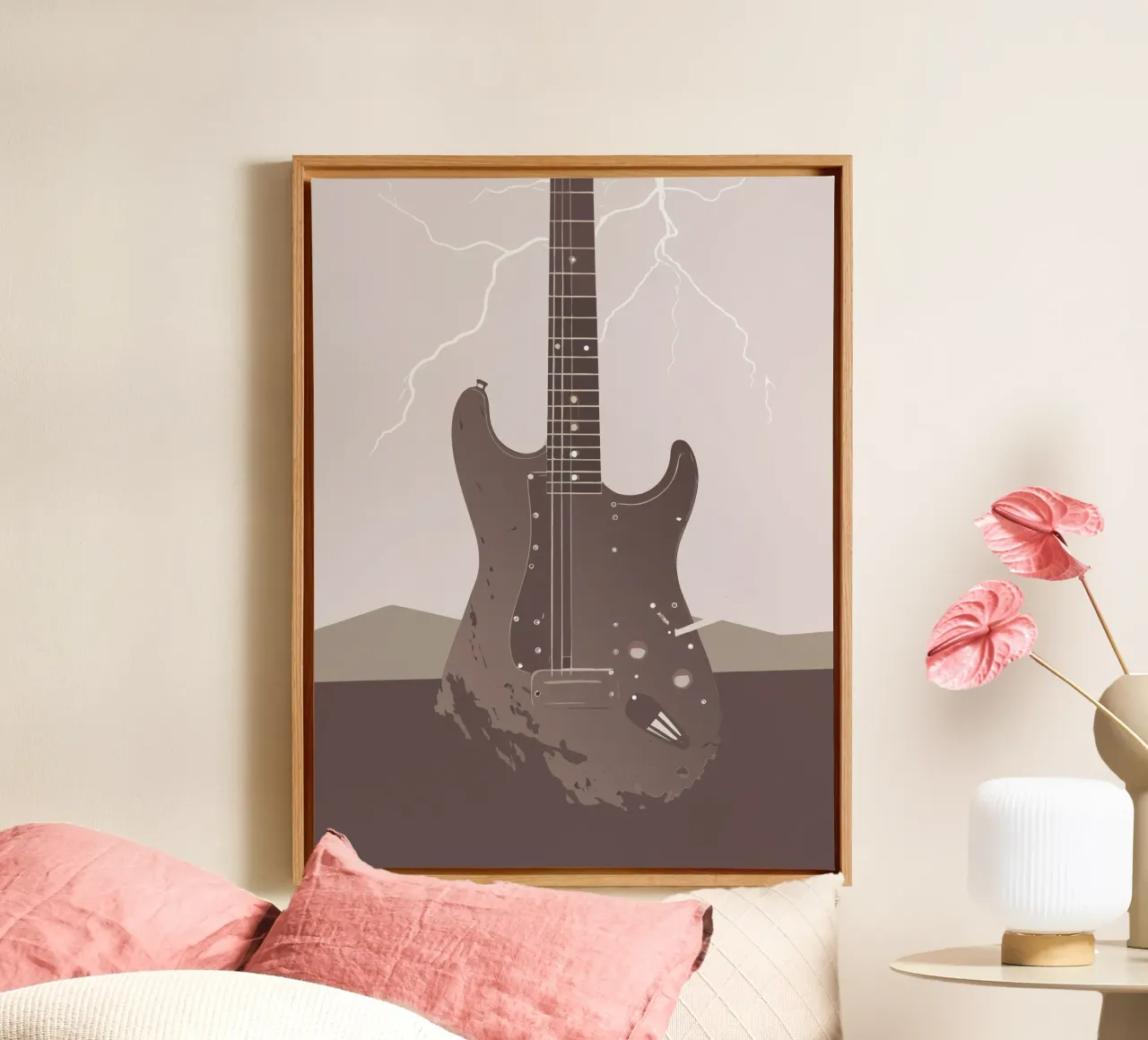 Chitarra e fulmini tela da MUSIC EDITION