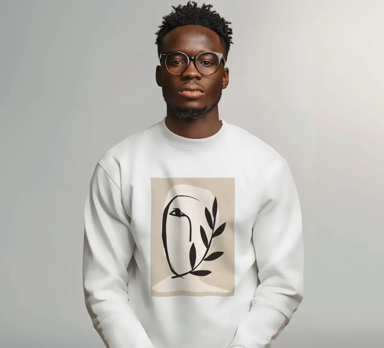 Abstract Minimal Art / Face 6 sweatshirt by ThingDesign