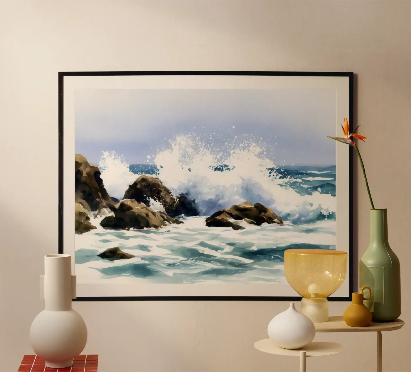 Impatto sull'oceano poster da Matthias Keller Studio
