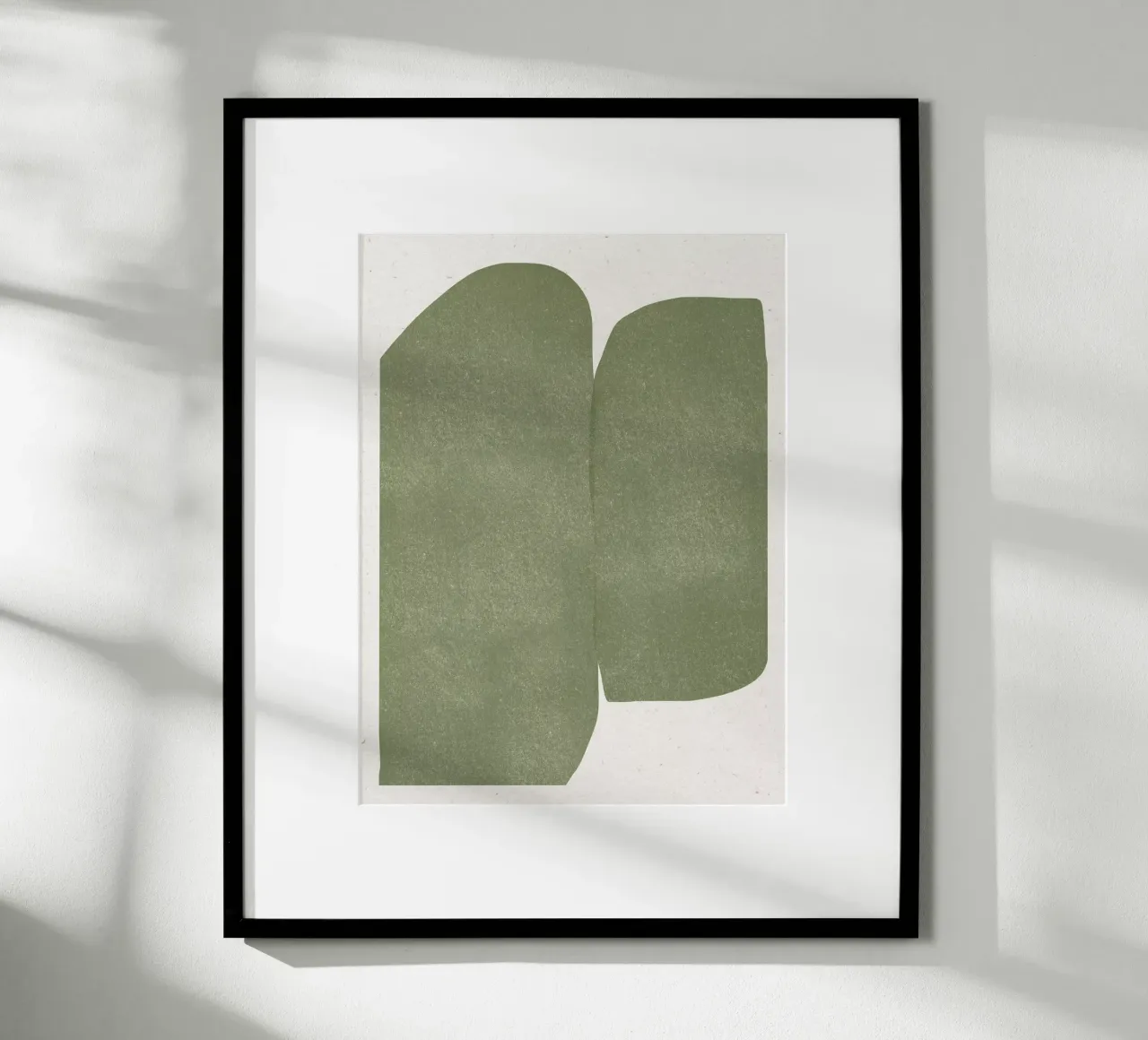 Carta verde tagliata moderna poster con telaio in plastica da The Miuus Studio